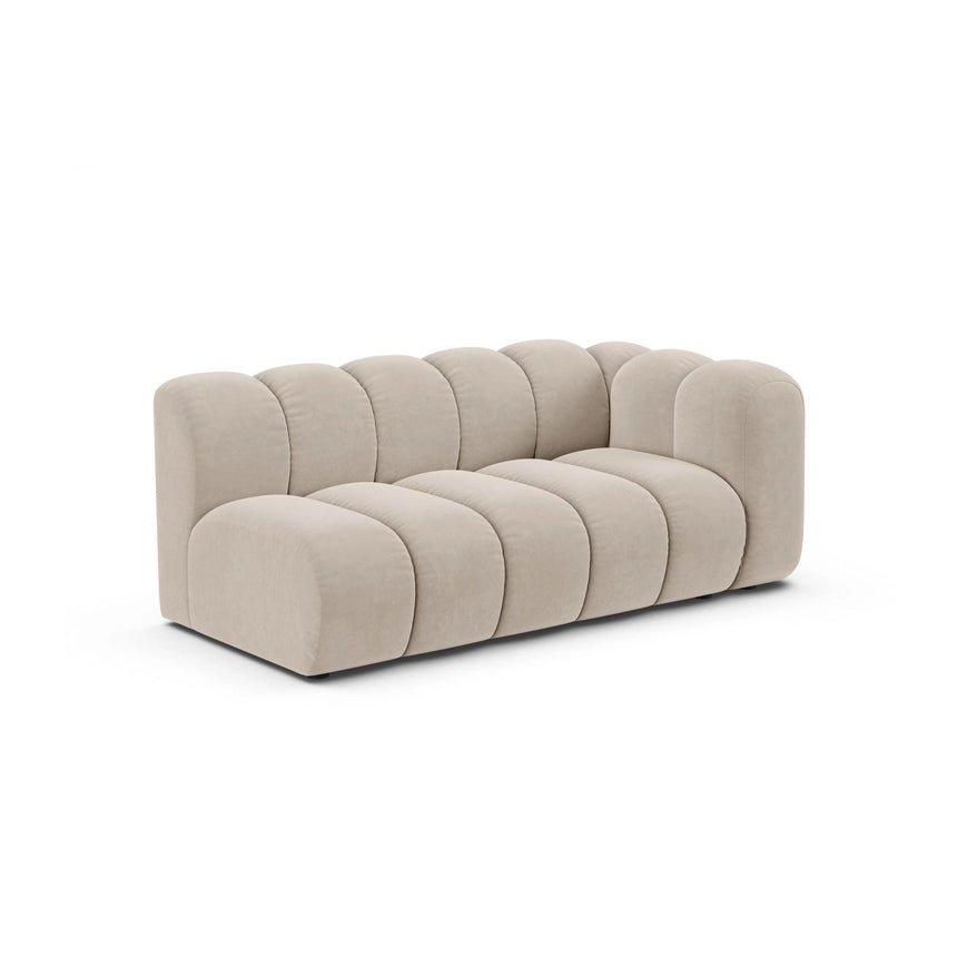Lupine Modulares 3-Sitzer Sofa Sitzelement, Rechte Seite, aus Samt in Beige (Salvador 1), 175x95 cm von Micadoni – Bild 3