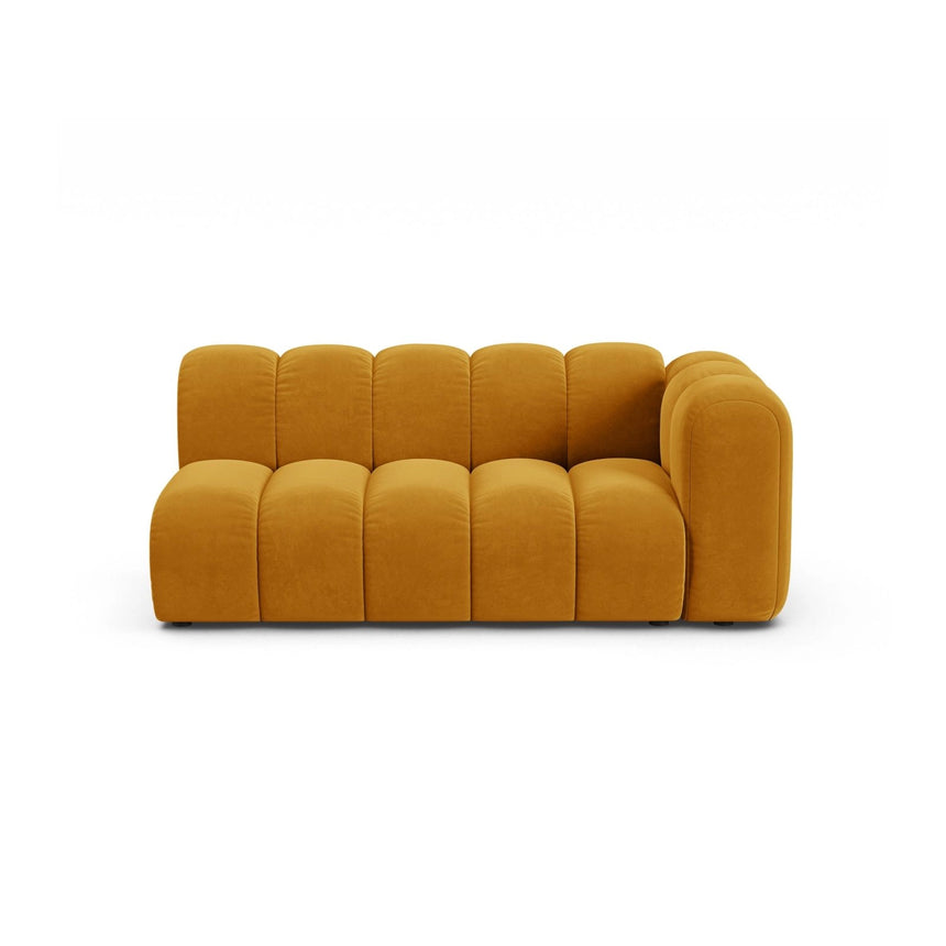 Lupine Modulares 3-Sitzer Sofa Sitzelement, Rechte Seite, aus Samt in Gelb (Salvador 10), 175x95 cm von Micadoni – Bild 1