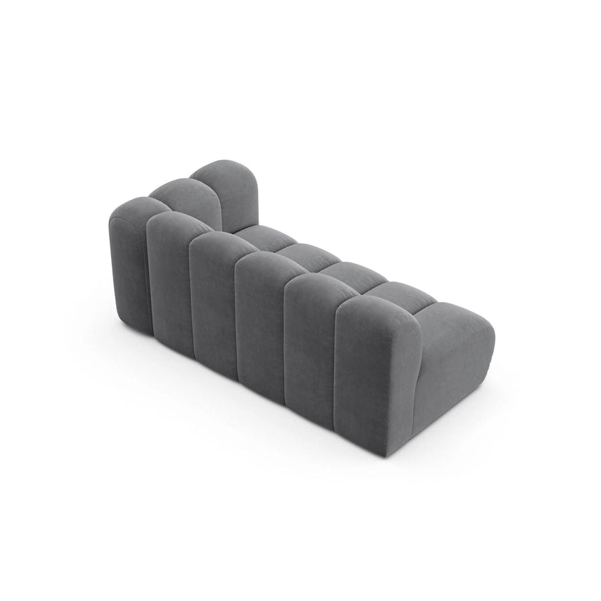 Lupine Modulares 3-Sitzer Sofa Sitzelement, Rechte Seite, aus Samt in Grau (Salvador 17), 175x95 cm von Micadoni – Bild 4
