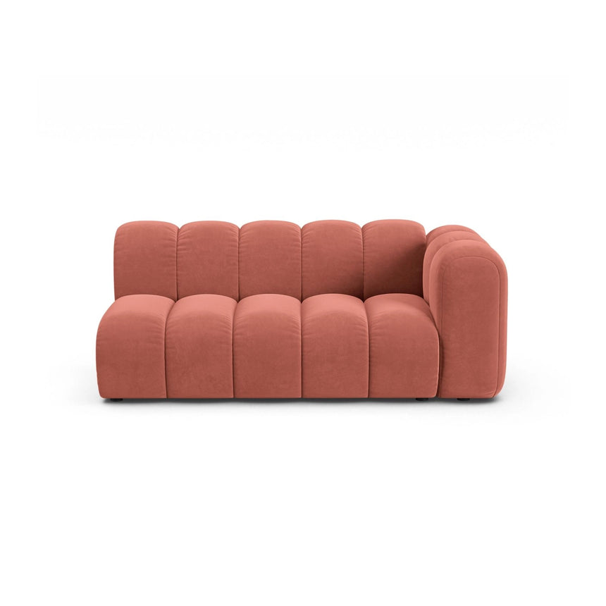 Lupine Modulares 3-Sitzer Sofa Sitzelement, Rechte Seite, aus Samt in Koralle (Salvador 12), 175x95 cm von Micadoni – Bild 1