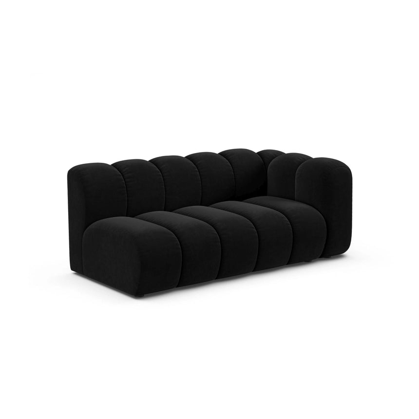 Lupine Modulares 3-Sitzer Sofa Sitzelement, Rechte Seite, aus Samt in Schwarz (Salvador 19), 175x95 cm von Micadoni – Bild 3