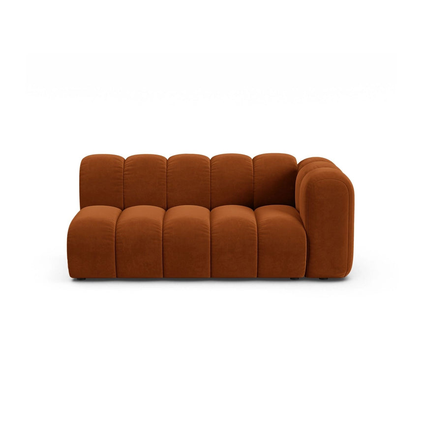 Lupine Modulares 3-Sitzer Sofa Sitzelement, Rechte Seite, aus Samt in Terrakotta (Salvador 14), 175x95 cm von Micadoni – Bild 1
