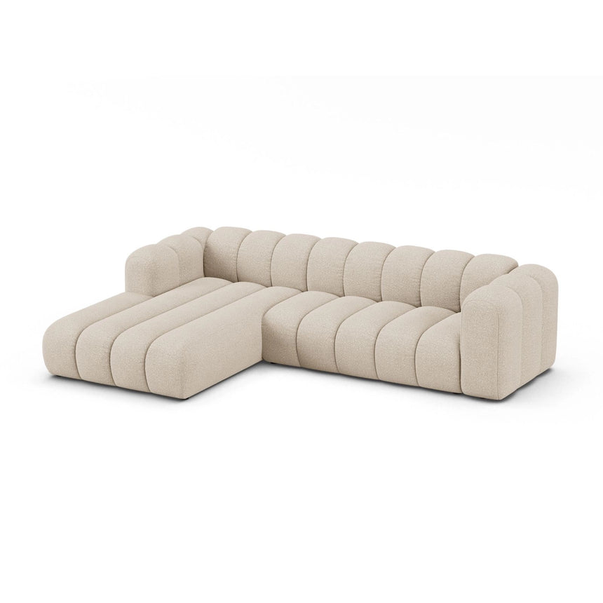 Lupine Modulares 4-Sitzer Ecksofa, Linke Seite, aus Boucle in Beige (Baloo 2074), 290x177 cm von Micadoni – Bild 3