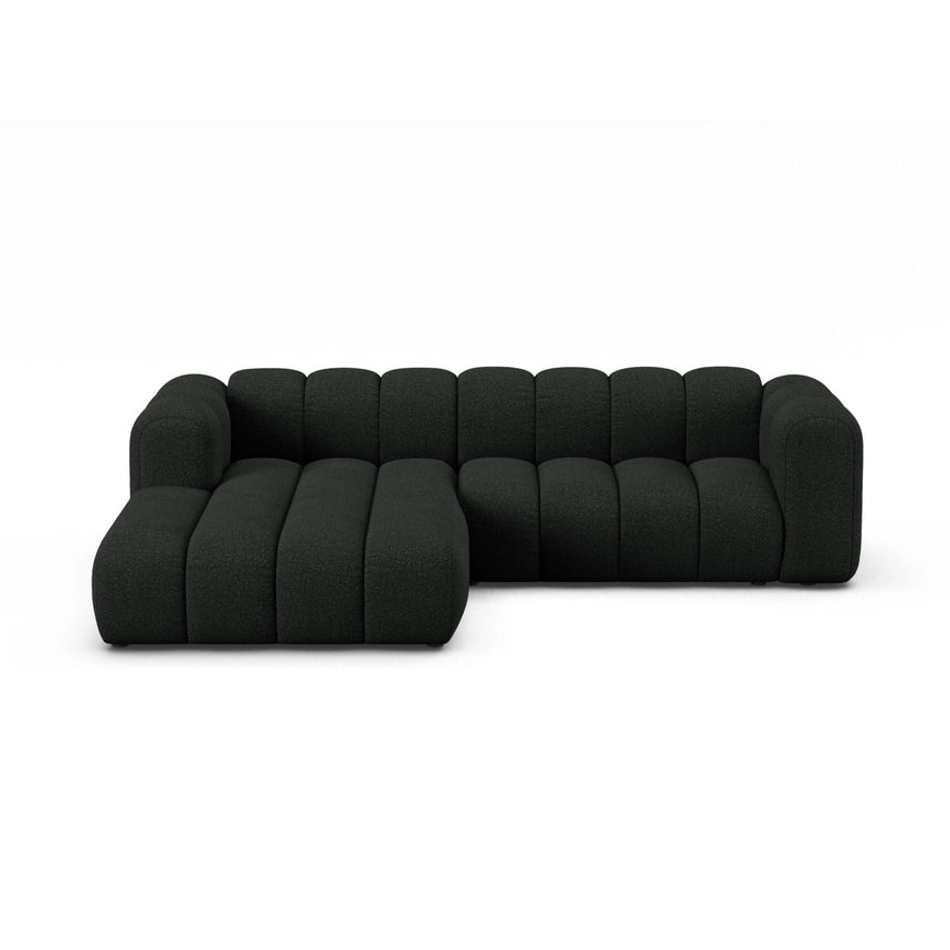 Lupine Modulares 4-Sitzer Ecksofa, Linke Seite, aus Boucle in Schwarz (Baloo 2082), 260x177 cm von Micadoni – Bild 1