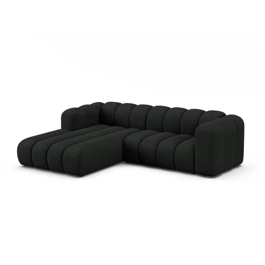Lupine Modulares 4-Sitzer Ecksofa, Linke Seite, aus Boucle in Schwarz (Baloo 2082), 260x177 cm von Micadoni – Bild 2