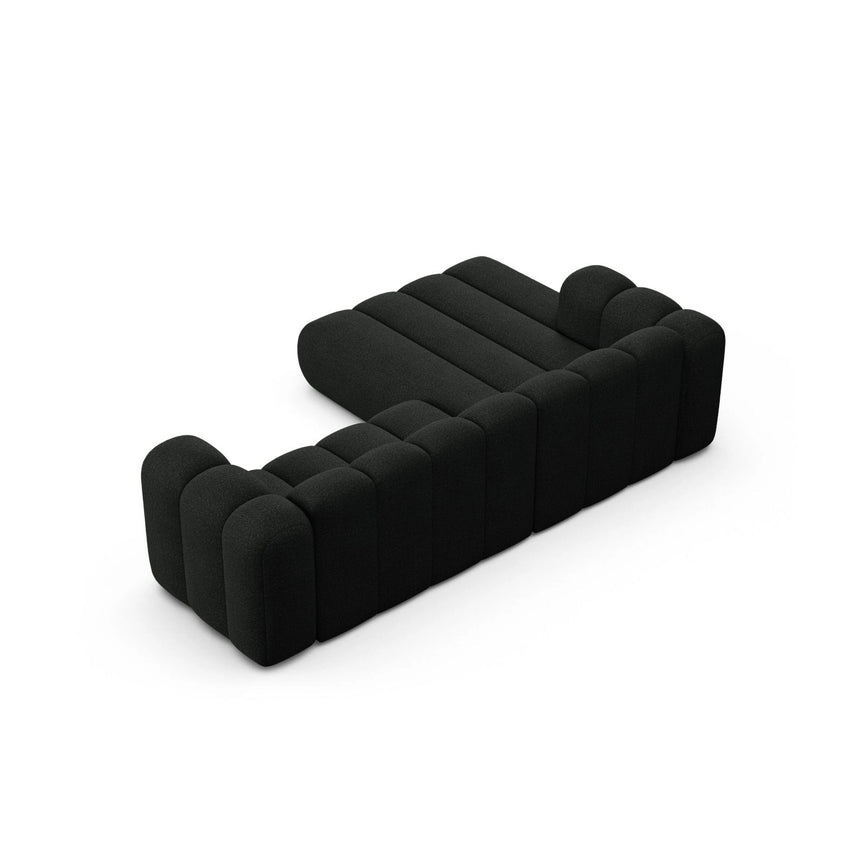 Lupine Modulares 4-Sitzer Ecksofa, Linke Seite, aus Boucle in Schwarz (Baloo 2082), 260x177 cm von Micadoni – Bild 4