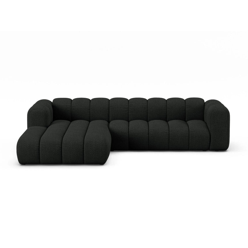 Lupine Modulares 4-Sitzer Ecksofa, Linke Seite, aus Boucle in Schwarz (Baloo 2082), 290x177 cm von Micadoni – Bild 1