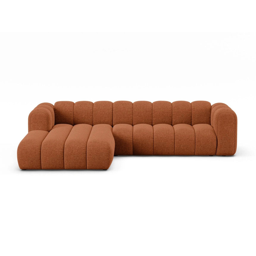 Lupine Modulares 4-Sitzer Ecksofa, Linke Seite, aus Chenille in Brick (Eden 10 Terra), 290x177 cm von Micadoni – Bild 1