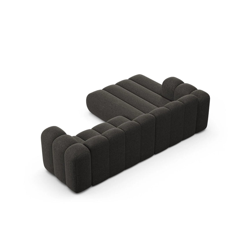 Lupine Modulares 4-Sitzer Ecksofa, Linke Seite, aus Chenille in Dunkelgrau (Eden 20 Graphite), 260x177 cm von Micadoni – Bild 4