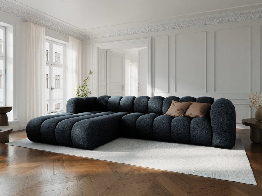 Lupine Modulares 4-Sitzer Ecksofa, Linke Seite, aus Chenille in Grün (Eden 12 Olive), 290x177 cm von Micadoni – Bild 2