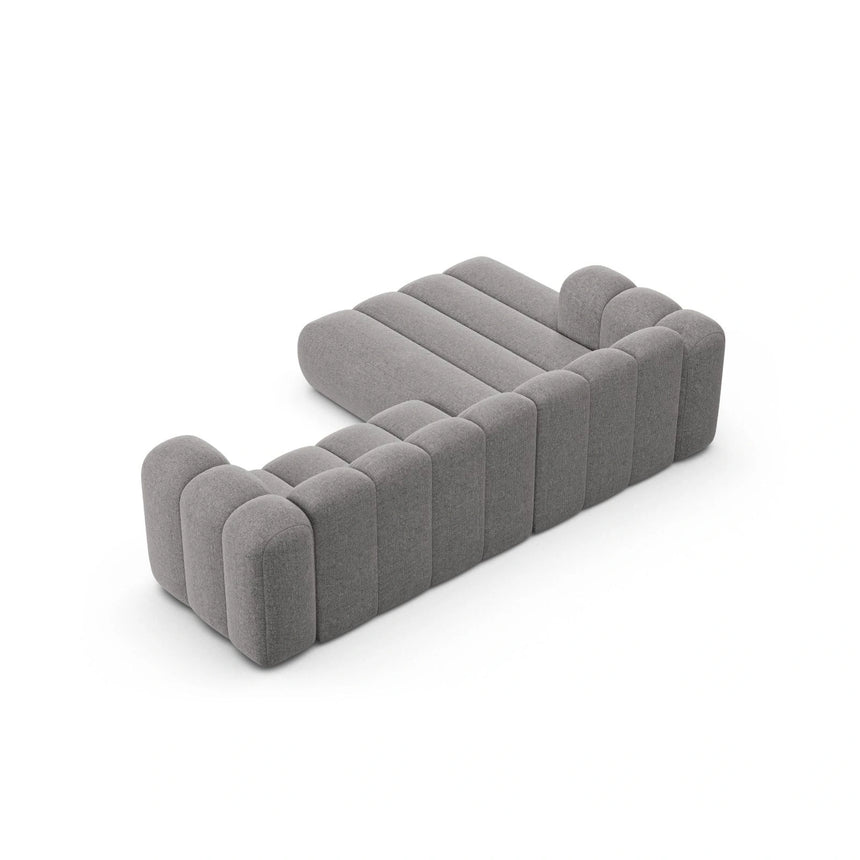 Lupine Modulares 4-Sitzer Ecksofa, Linke Seite, aus Chenille in Hellgrau (Eden 18 Grey), 260x177 cm von Micadoni – Bild 4