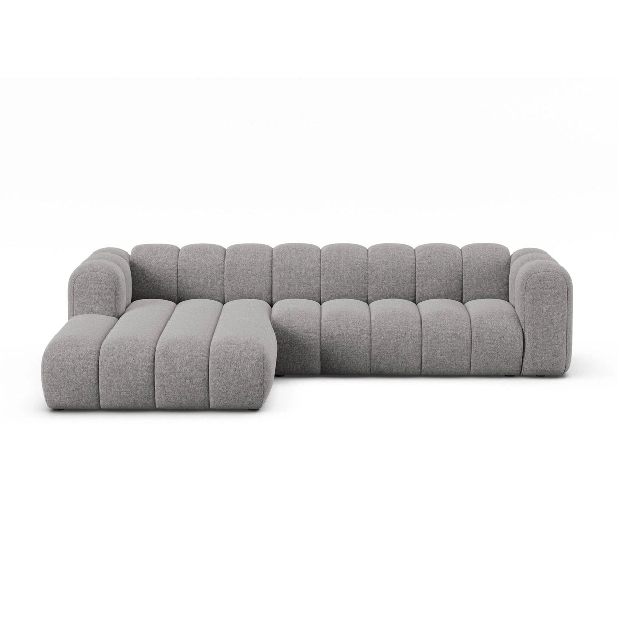 Lupine Modulares 4-Sitzer Ecksofa, Linke Seite, aus Chenille in Hellgrau (Eden 18 Grey), 290x177 cm von Micadoni – Bild 1