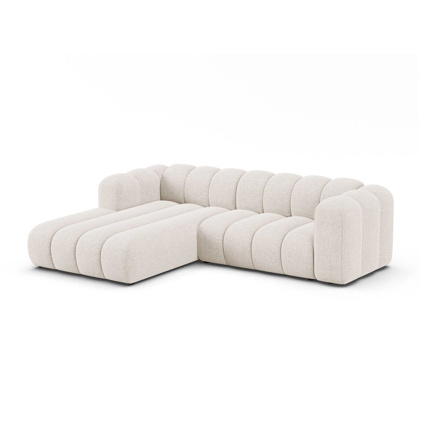 Lupine Modulares 4-Sitzer Ecksofa, Linke Seite, aus Chenille in Leichtes Beige (Eden 2 Pearl), 260x177 cm von Micadoni – Bild 2