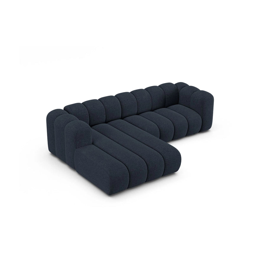 Lupine Modulares 4-Sitzer Ecksofa, Linke Seite, aus Chenille in Marineblau (Eden 16 Deep Blue), 260x177 cm von Micadoni – Bild 3