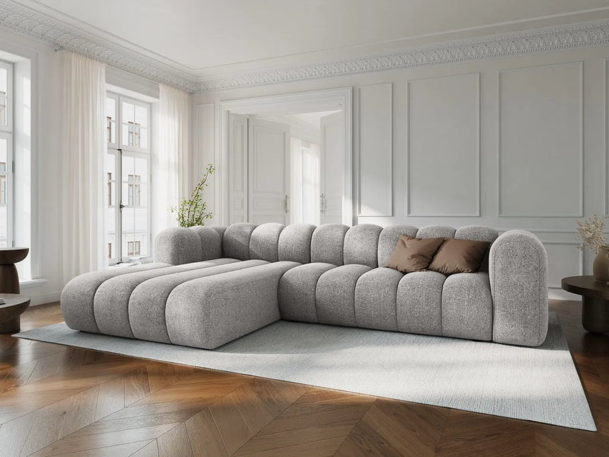 Lupine Modulares 4-Sitzer Ecksofa, Linke Seite, aus Chenille in Marineblau (Eden 16 Deep Blue), 290x177 cm von Micadoni – Bild 2