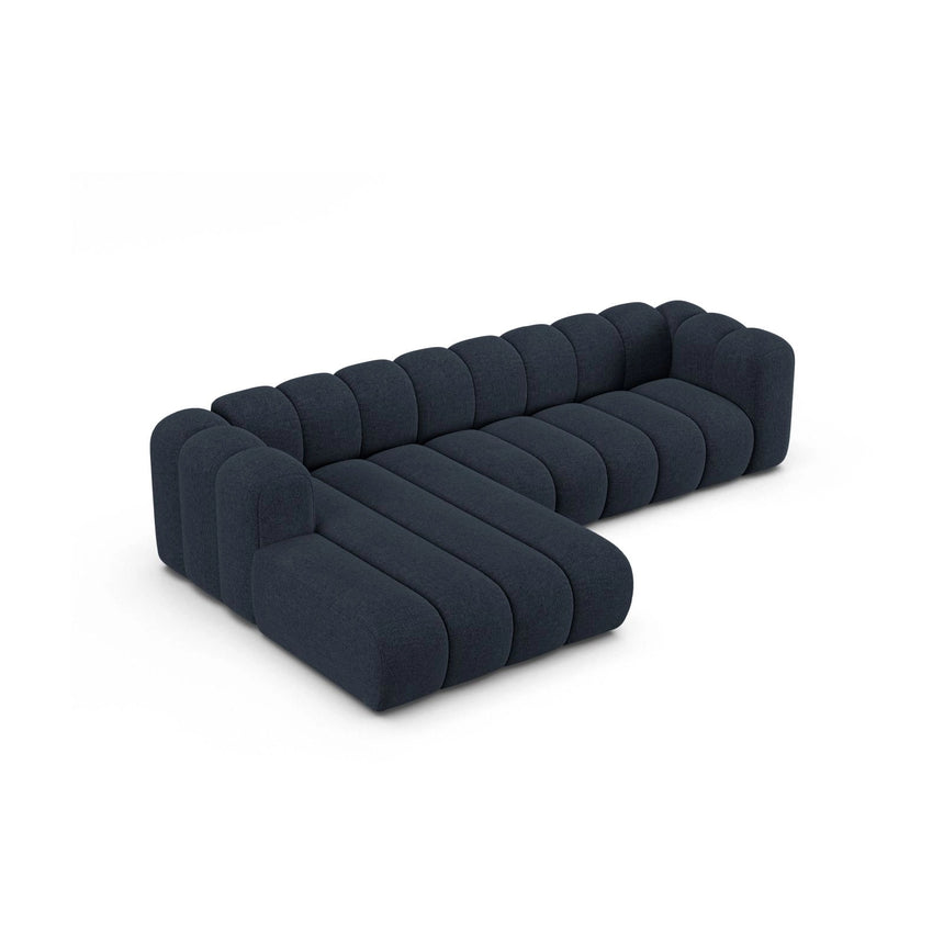 Lupine Modulares 4-Sitzer Ecksofa, Linke Seite, aus Chenille in Marineblau (Eden 16 Deep Blue), 290x177 cm von Micadoni – Bild 5