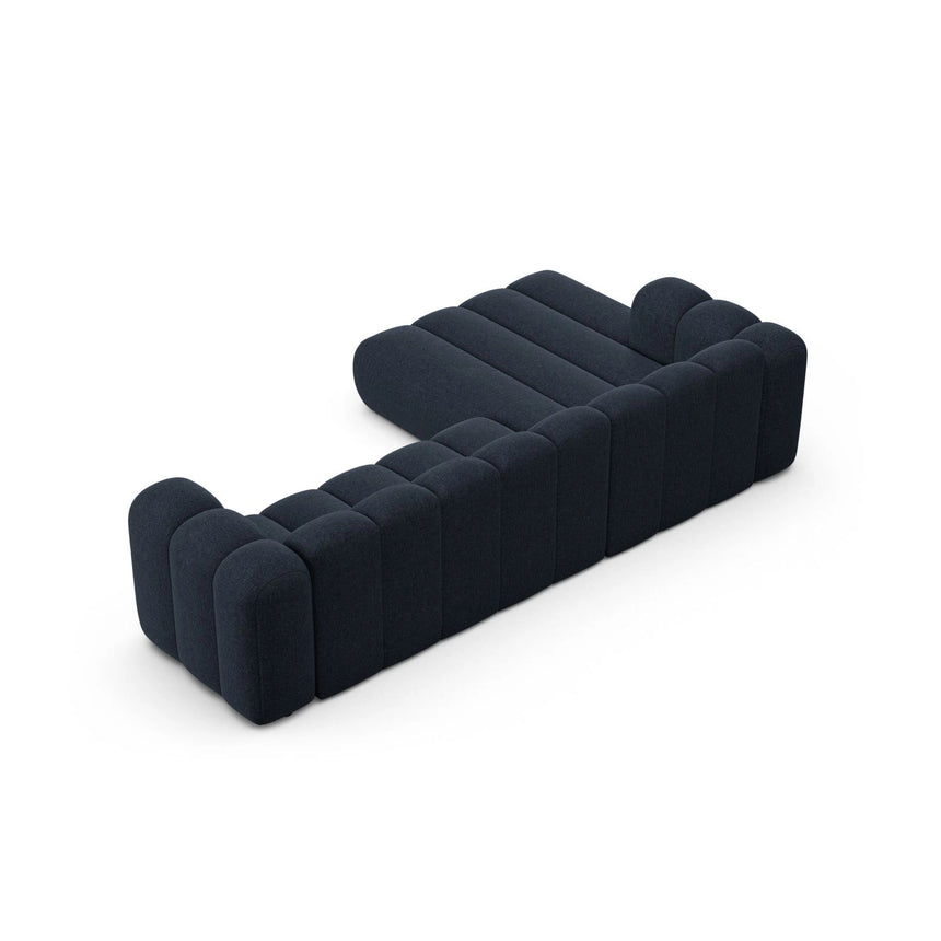Lupine Modulares 4-Sitzer Ecksofa, Linke Seite, aus Chenille in Marineblau (Eden 16 Deep Blue), 290x177 cm von Micadoni – Bild 6