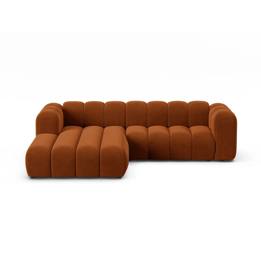 Lupine Modulares 4-Sitzer Ecksofa, Linke Seite, aus Samt in Terrakotta (Salvador 14), 260x177 cm von Micadoni – Bild 1