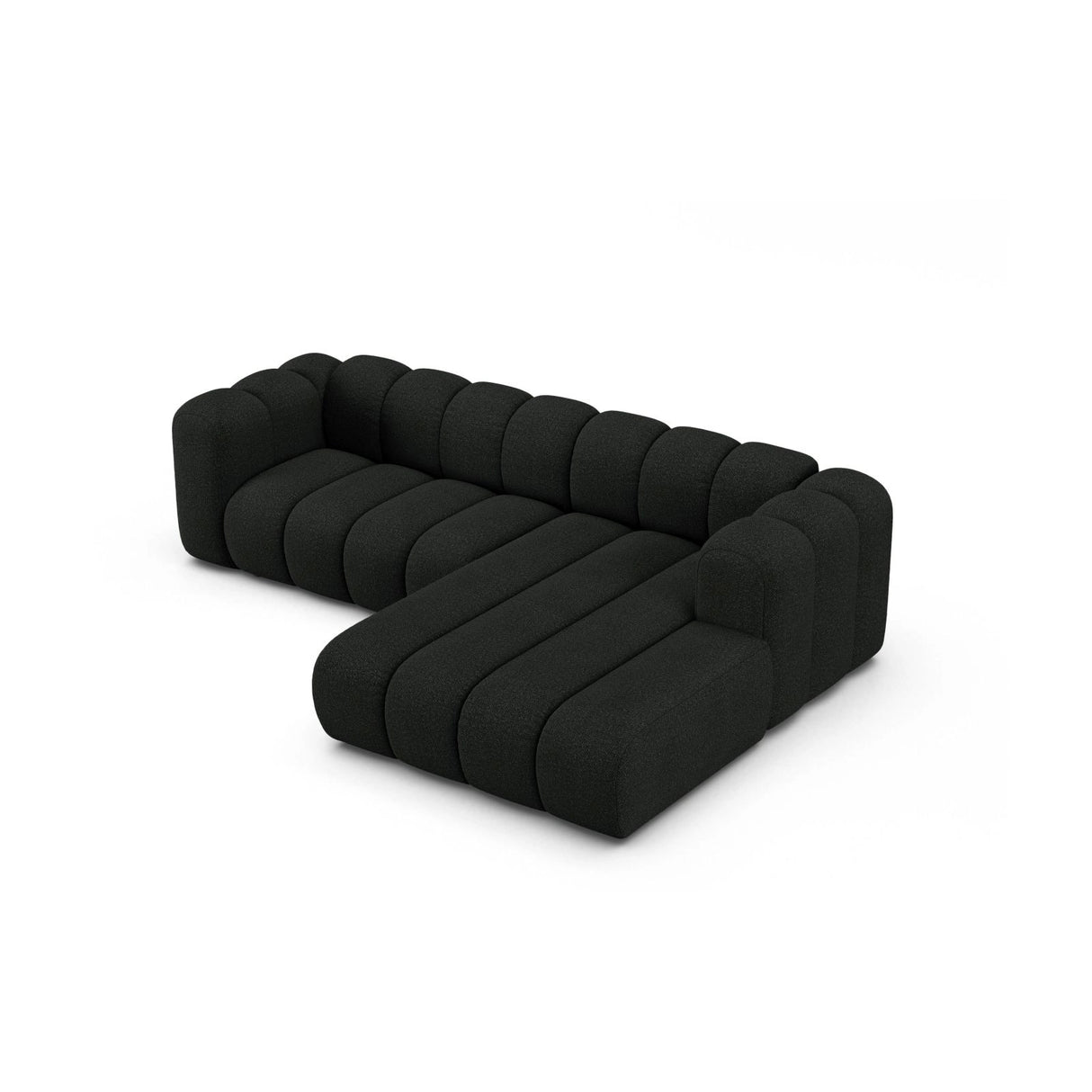 Lupine Modulares 4-Sitzer Ecksofa, Rechte Seite, aus Boucle in Schwarz (Baloo 2082), 260x177 cm von Micadoni – Bild 3