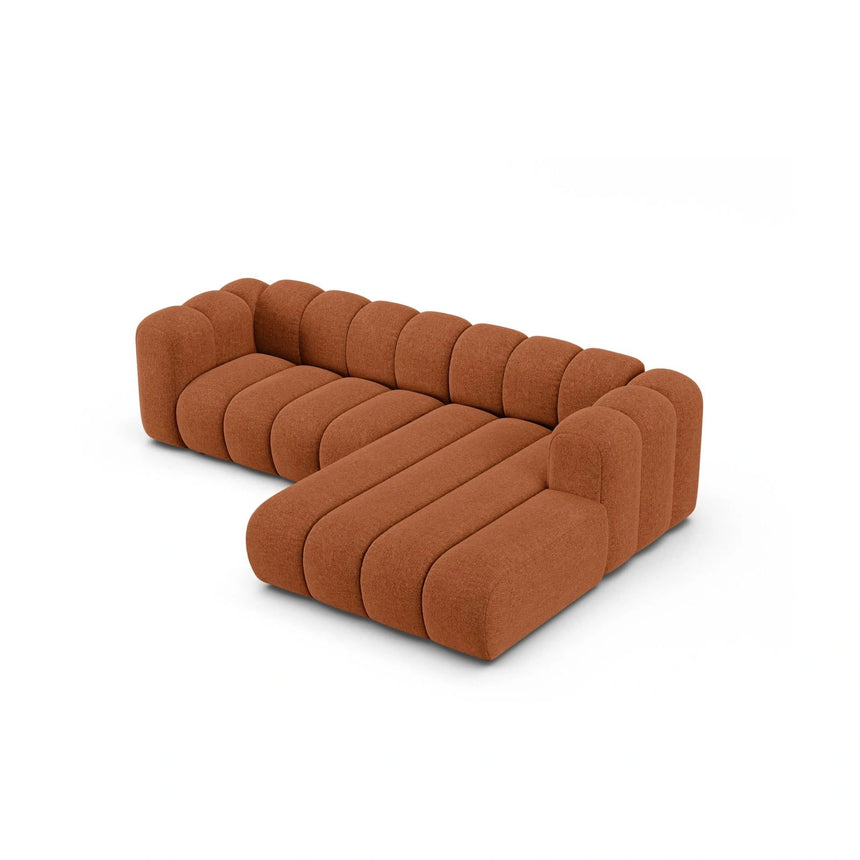 Lupine Modulares 4-Sitzer Ecksofa, Rechte Seite, aus Chenille in Brick (Eden 10 Terra), 260x177 cm von Micadoni – Bild 3
