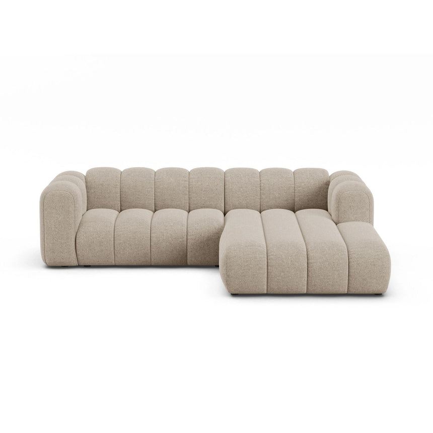 Lupine Modulares 4-Sitzer Ecksofa, Rechte Seite, aus Chenille in Dunkelbeige (Eden 4 Beige), 260x177 cm von Micadoni – Bild 1