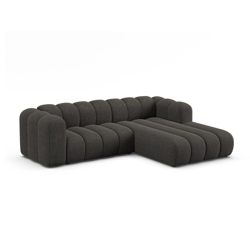 Lupine Modulares 4-Sitzer Ecksofa, Rechte Seite, aus Chenille in Dunkelgrau (Eden 20 Graphite), 260x177 cm von Micadoni – Bild 2