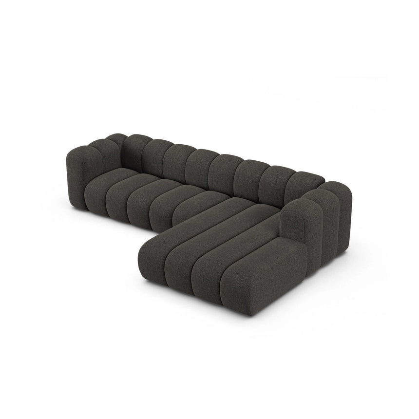 Lupine Modulares 4-Sitzer Ecksofa, Rechte Seite, aus Chenille in Dunkelgrau (Eden 20 Graphite), 290x177 cm von Micadoni – Bild 5