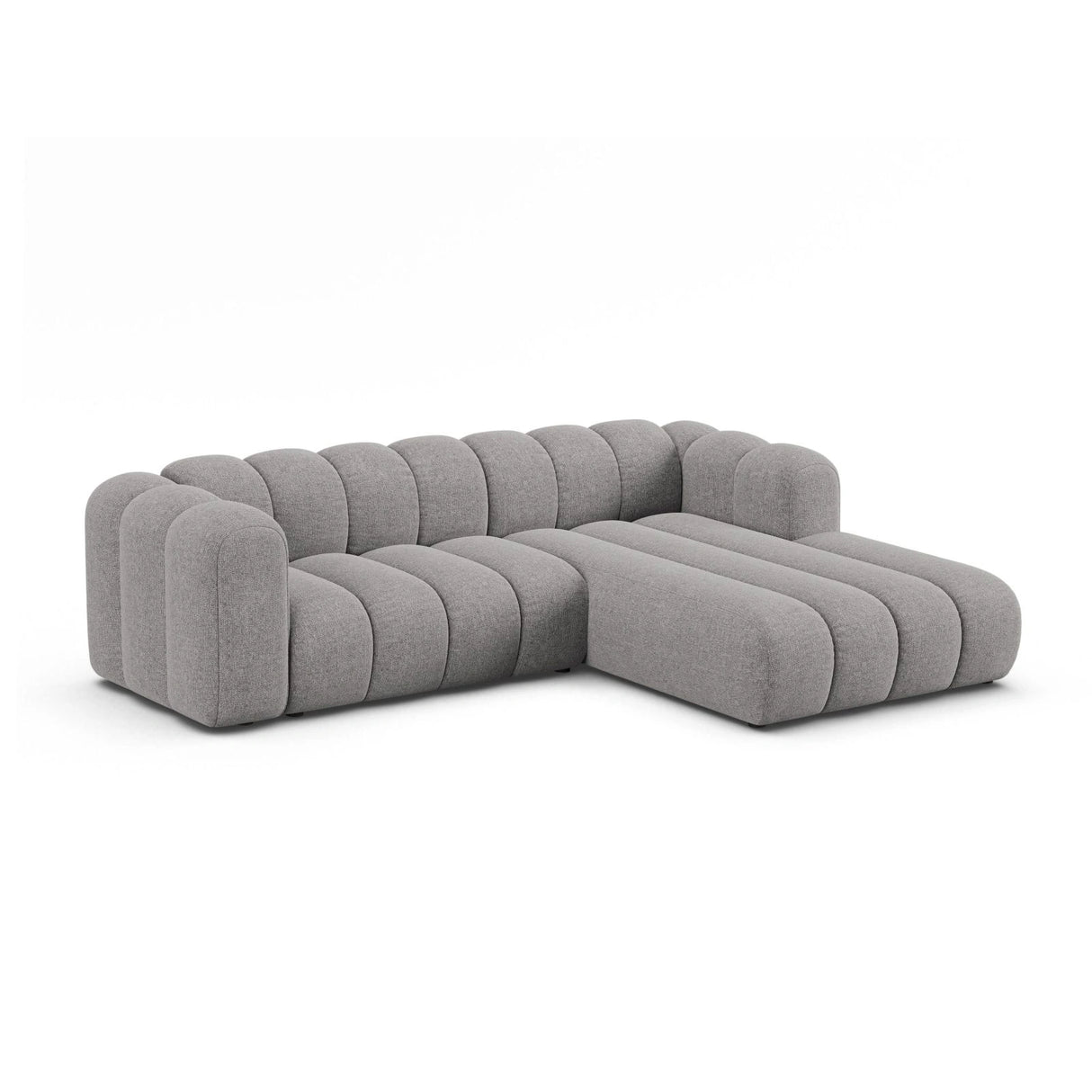Lupine Modulares 4-Sitzer Ecksofa, Rechte Seite, aus Chenille in Hellgrau (Eden 18 Grey), 260x177 cm von Micadoni – Bild 2