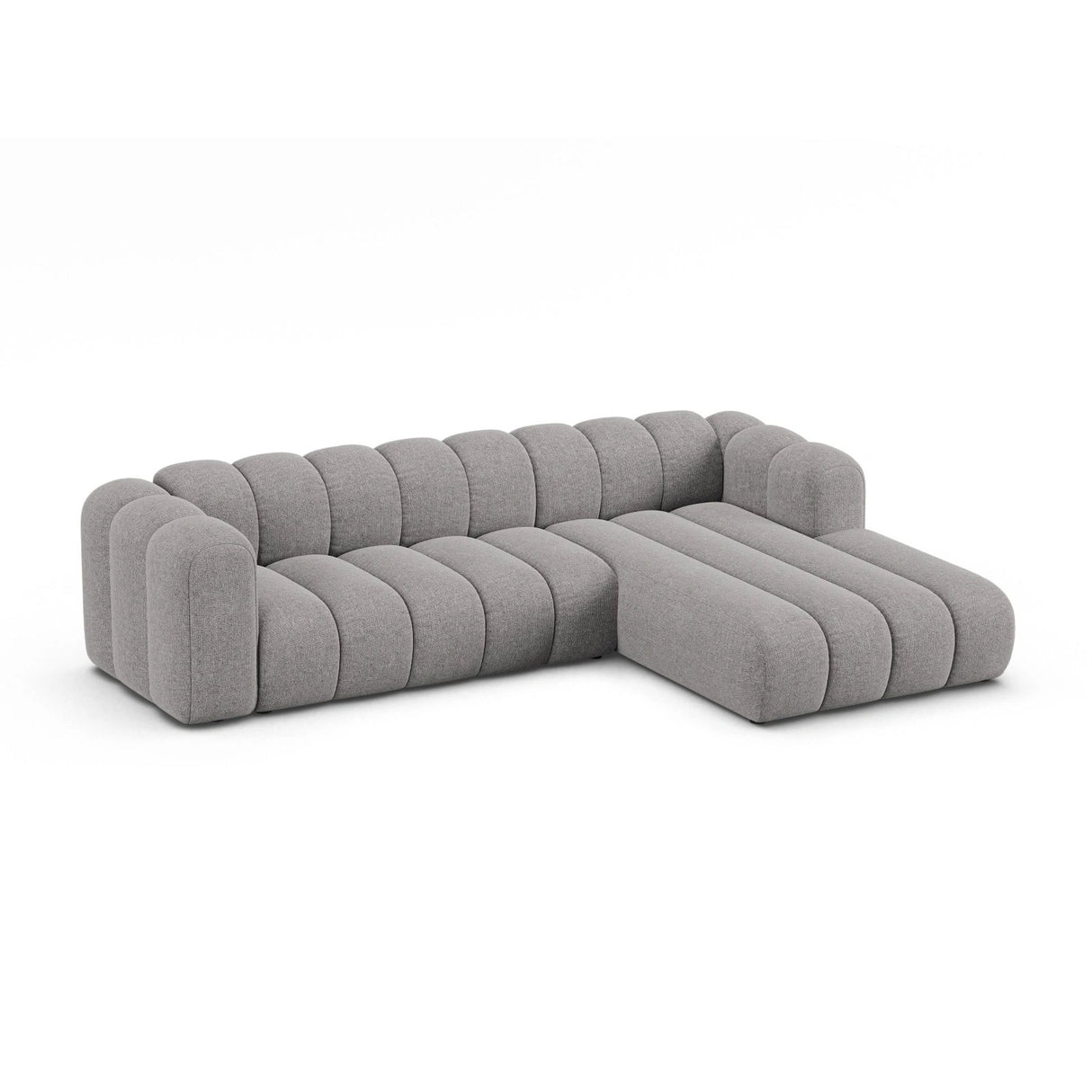 Lupine Modulares 4-Sitzer Ecksofa, Rechte Seite, aus Chenille in Hellgrau (Eden 18 Grey), 290x177 cm von Micadoni – Bild 4