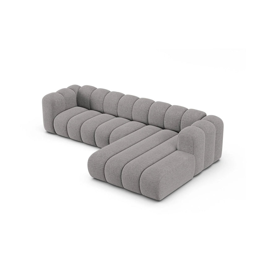 Lupine Modulares 4-Sitzer Ecksofa, Rechte Seite, aus Chenille in Hellgrau (Eden 18 Grey), 290x177 cm von Micadoni – Bild 5