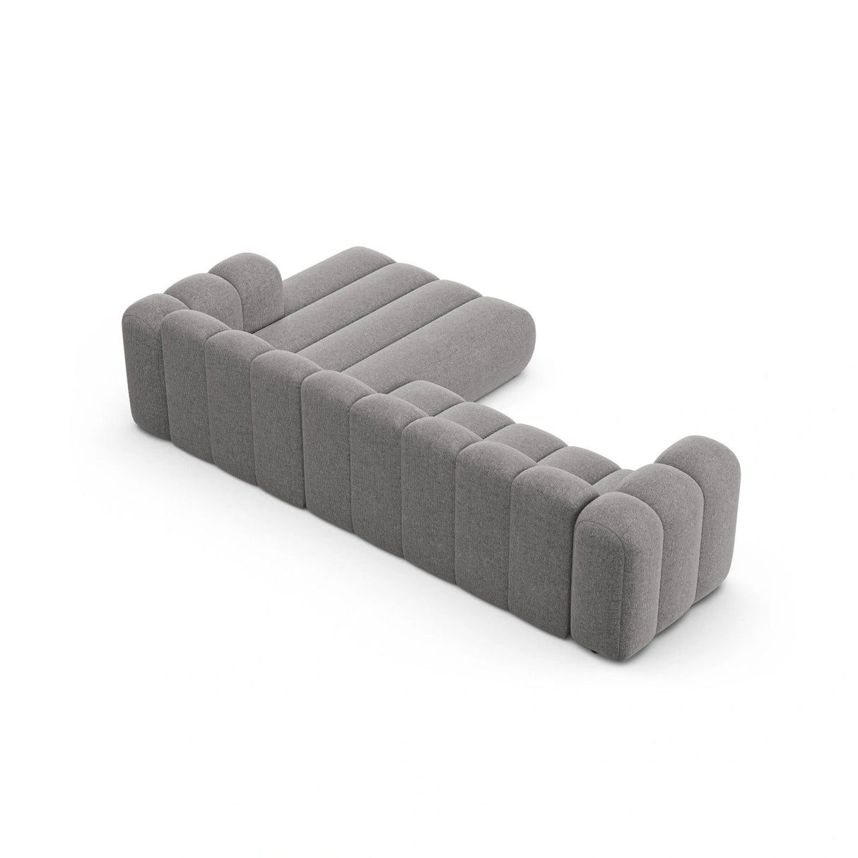 Lupine Modulares 4-Sitzer Ecksofa, Rechte Seite, aus Chenille in Hellgrau (Eden 18 Grey), 290x177 cm von Micadoni – Bild 6