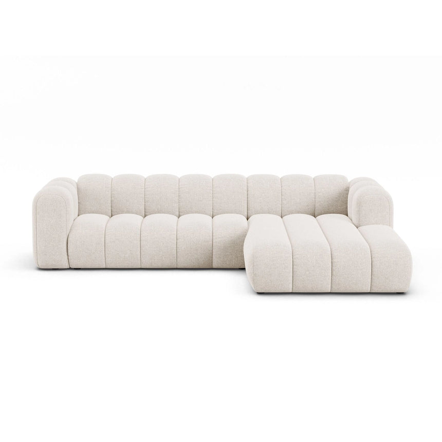 Lupine Modulares 4-Sitzer Ecksofa, Rechte Seite, aus Chenille in Leichtes Beige (Eden 2 Pearl), 290x177 cm von Micadoni – Bild 1