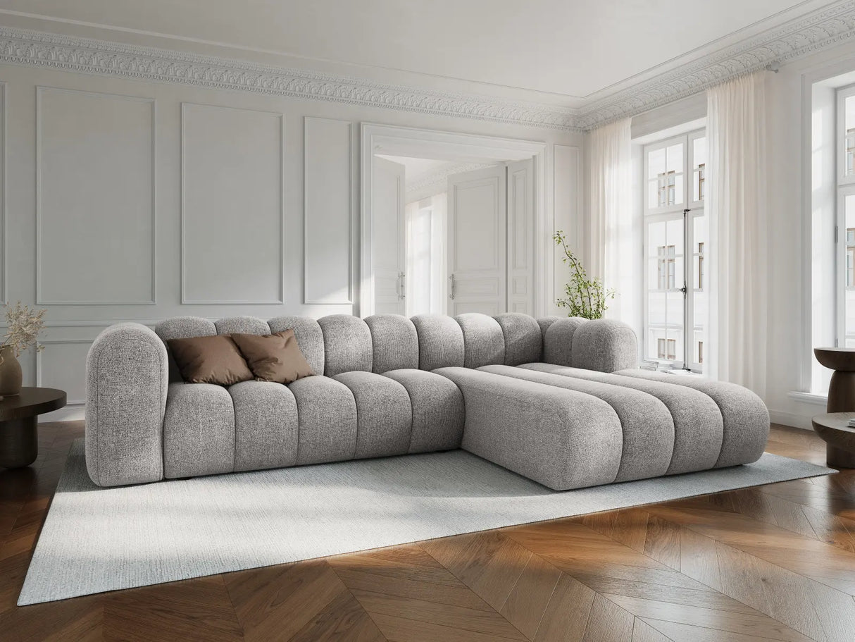 Lupine Modulares 4-Sitzer Ecksofa, Rechte Seite, aus Chenille in Marineblau (Eden 16 Deep Blue), 290x177 cm von Micadoni – Bild 2