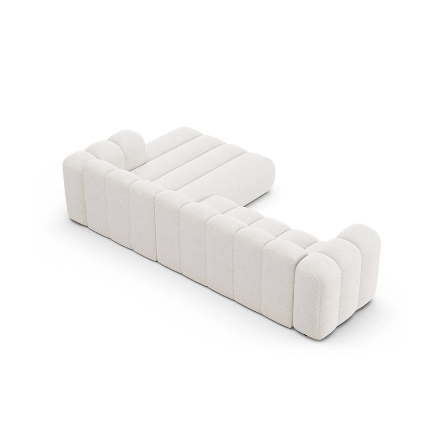 Lupine Modulares 4-Sitzer Ecksofa, Rechte Seite, aus Samt, Chenille oder Boucle, 290x177 cm von Micadoni – Bild 5