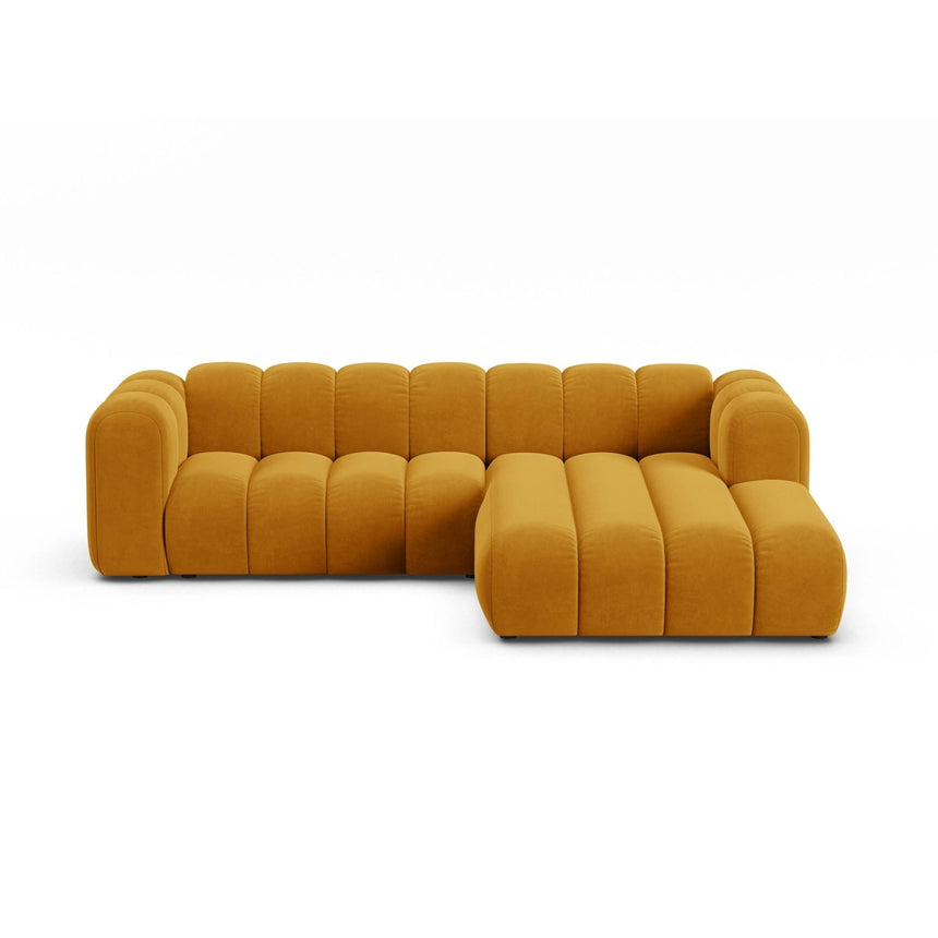Lupine Modulares 4-Sitzer Ecksofa, Rechte Seite, aus Samt in Gelb (Salvador 10), 260x177 cm von Micadoni – Bild 1