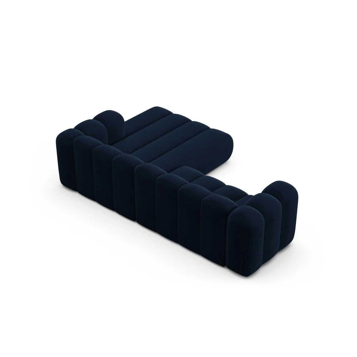 Lupine Modulares 4-Sitzer Ecksofa, Rechte Seite, aus Samt in Königsblau (Salvador 5), 260x177 cm von Micadoni – Bild 4