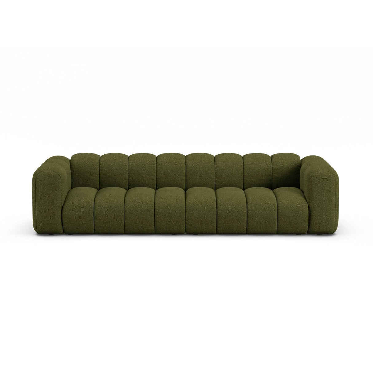 Lupine Modulares 4-Sitzer Sofa aus Boucle in Dunkles olivgrün (Baloo 2090), 290x95x70 cm von Micadoni – Bild 1