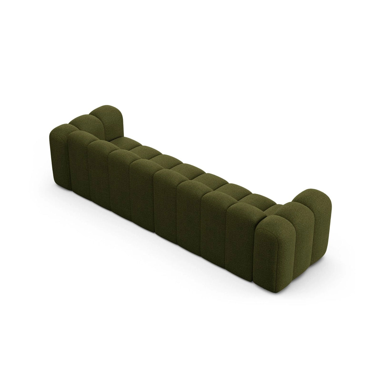 Lupine Modulares 4-Sitzer Sofa aus Boucle in Dunkles olivgrün (Baloo 2090), 290x95x70 cm von Micadoni – Bild 4