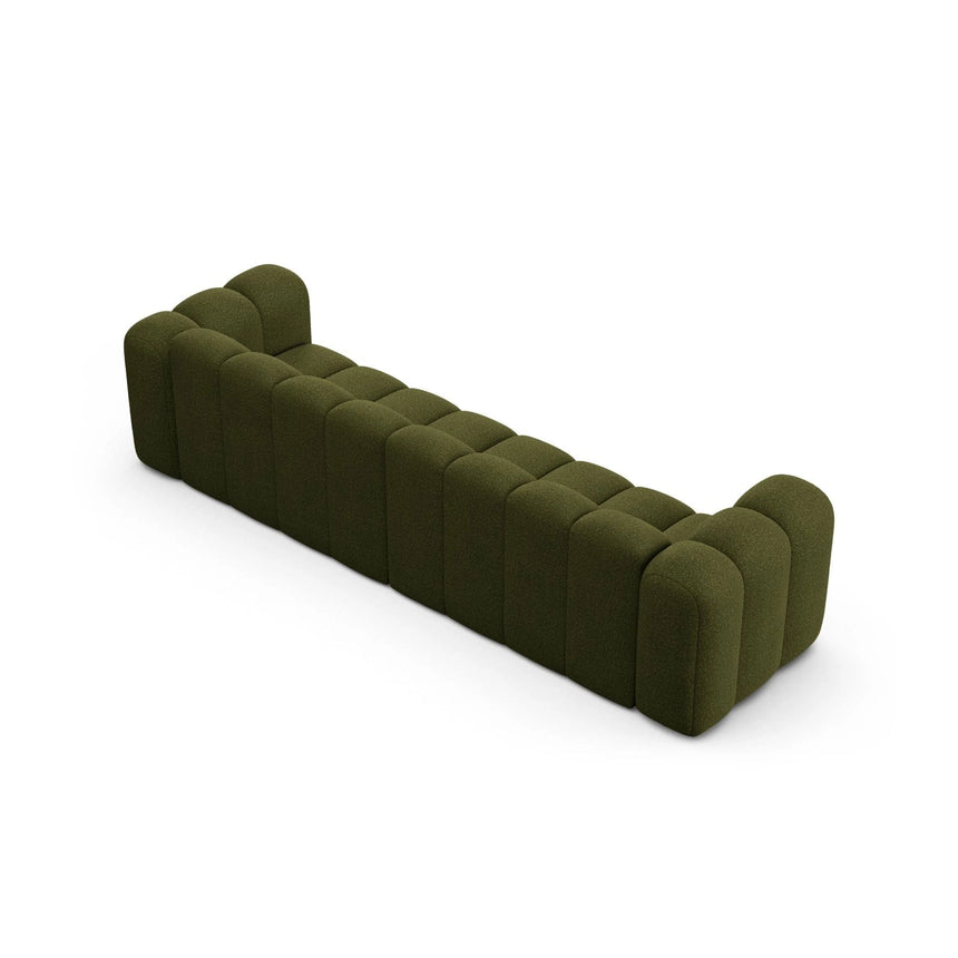 Lupine Modulares 4-Sitzer Sofa aus Boucle in Dunkles olivgrün (Baloo 2090), 290x95x70 cm von Micadoni – Bild 4