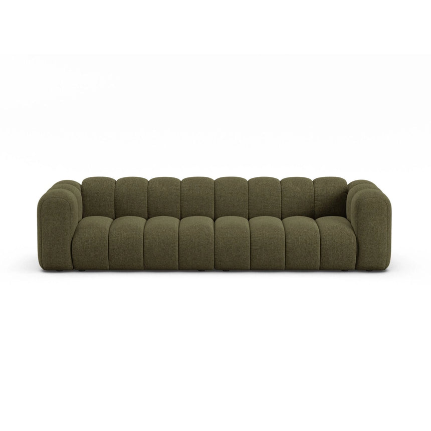 Lupine Modulares 4-Sitzer Sofa aus Chenille in Grün (Eden 12 Olive), 290x95x70 cm von Micadoni – Bild 1