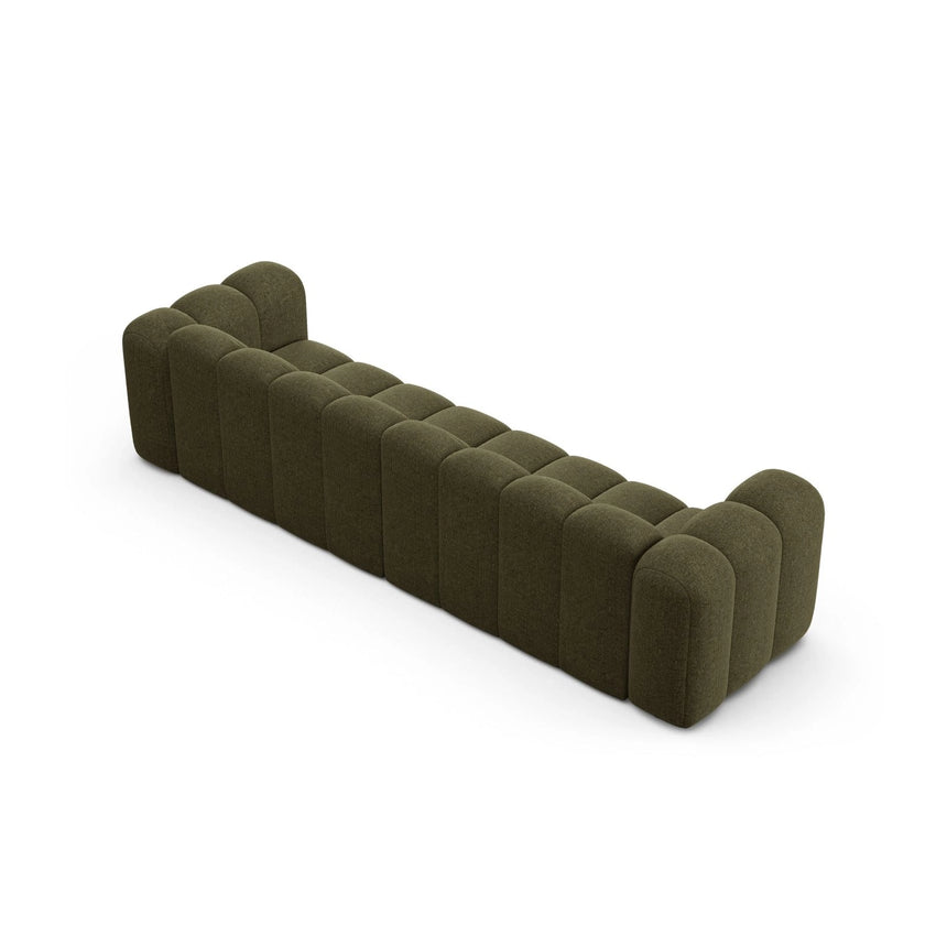 Lupine Modulares 4-Sitzer Sofa aus Chenille in Grün (Eden 12 Olive), 290x95x70 cm von Micadoni – Bild 5