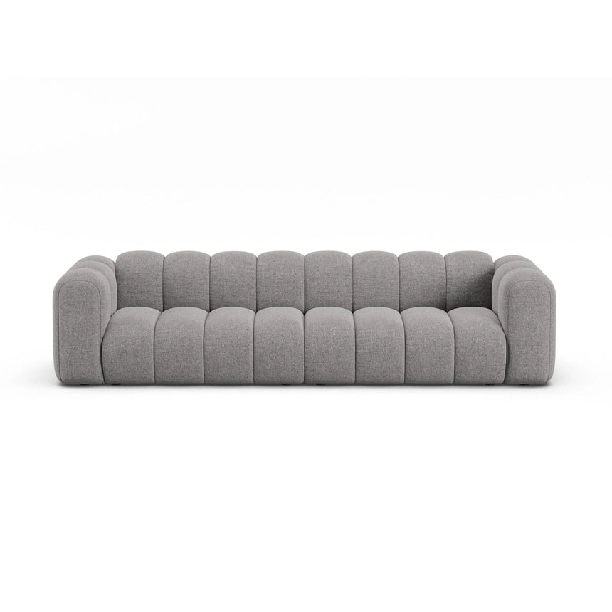 Lupine Modulares 4-Sitzer Sofa aus Chenille in Hellgrau (Eden 18 Grey), 290x95x70 cm von Micadoni – Bild 1