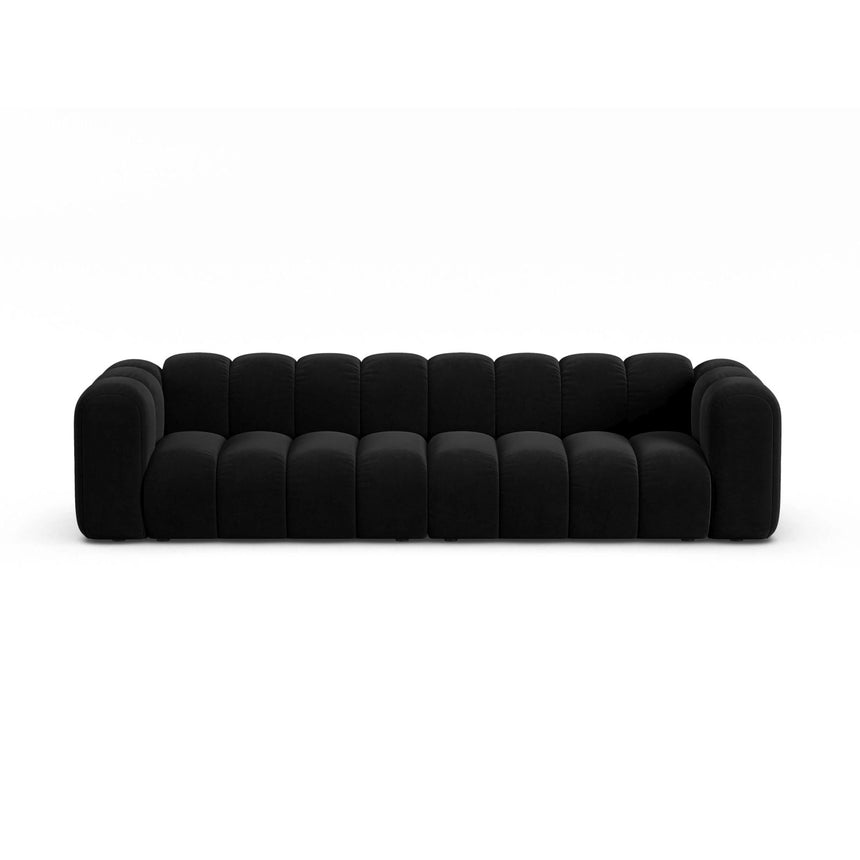 Lupine Modulares 4-Sitzer Sofa aus Samt in Schwarz (Salvador 19), 290x95x70 cm von Micadoni – Bild 1