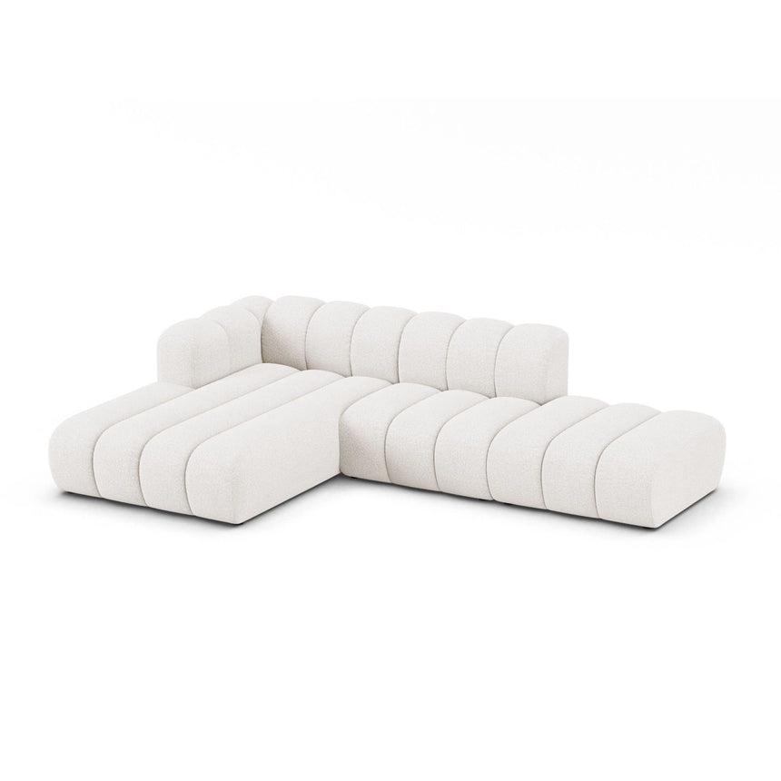 Lupine Modulares 5-Sitzer Ecksofa, Linke Seite, aus Boucle in Weiß (Baloo 2073), 299x177 cm von Micadoni – Bild 3