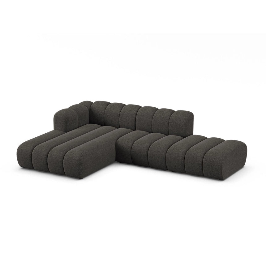 Lupine Modulares 5-Sitzer Ecksofa, Linke Seite, aus Chenille in Dunkelgrau (Eden 20 Graphite), 299x177 cm von Micadoni – Bild 4