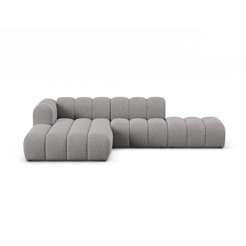 Lupine Modulares 5-Sitzer Ecksofa, Linke Seite, aus Chenille in Hellgrau (Eden 18 Grey), 299x177 cm von Micadoni – Bild 1