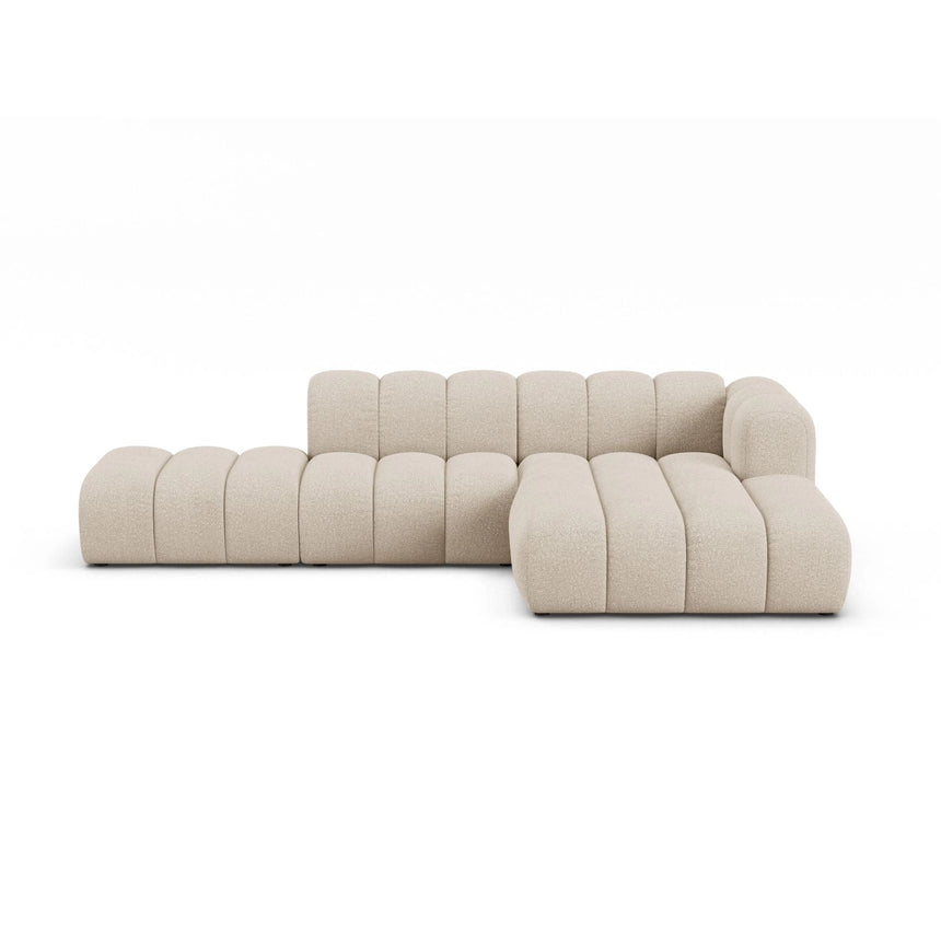 Lupine Modulares 5-Sitzer Ecksofa, Rechte Seite, aus Boucle in Beige (Baloo 2074), 299x177 cm von Micadoni – Bild 1