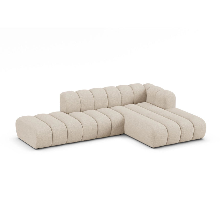 Lupine Modulares 5-Sitzer Ecksofa, Rechte Seite, aus Boucle in Beige (Baloo 2074), 299x177 cm von Micadoni – Bild 3