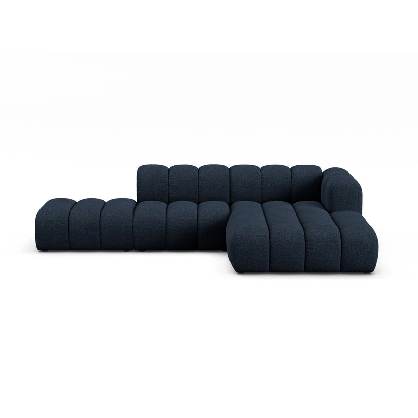 Lupine Modulares 5-Sitzer Ecksofa, Rechte Seite, aus Boucle in Dunkelblau (Baloo 2088), 299x177 cm von Micadoni – Bild 1