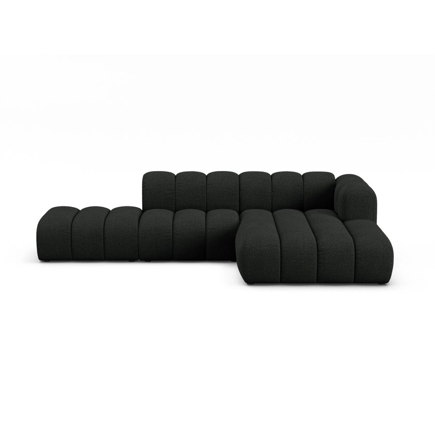 Lupine Modulares 5-Sitzer Ecksofa, Rechte Seite, aus Boucle in Schwarz (Baloo 2082), 299x177 cm von Micadoni – Bild 1